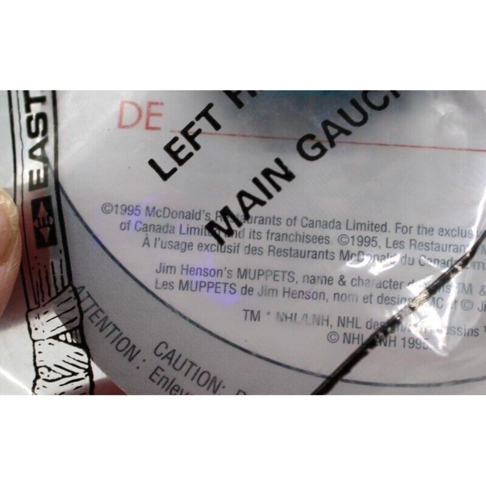 VTG 1995 Muppets NHL McDonald's Kermit The Frog 12 in  Hockey Jersey Plush NEW - Picture 7 of 9